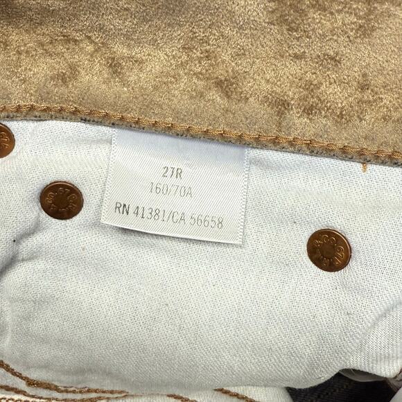 Polo Ralph Lauren Y2K Tompkins Velvety Suede Mid-Rise Skinny Jeans Brown Size 27 - Picture 5 of 10